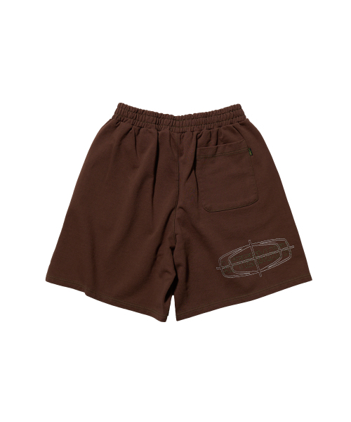 AFTERMATH（アフターマス）の「CONTRAST STITCH SWEAT SHORTS (BROWN)（その他パンツ・レディース・ブラック・MEDIUM/LARGE/X-LARGE）」の2枚目の写真