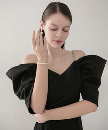 Leja（レジャ）の「【LEJA】パールラインストーンスリムブレスレット結婚式 パーティー 成人式 二次会 同窓会 お呼ばれ オケージョン 20代 30代（ブレスレット）」