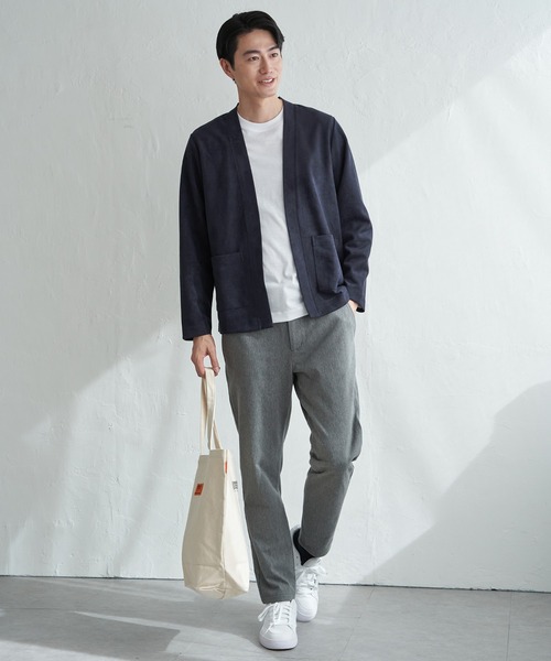 ikka（イッカ）の「スエードカーデインナーセット（カーディガン/ボレロ・メンズ・チャコール/ベージュ/ネイビー・M/L/XL/S）」の18枚目の写真