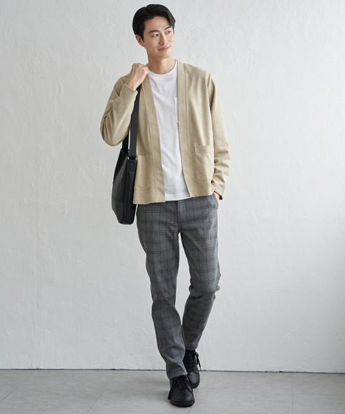 ikka（イッカ）の「スエードカーデインナーセット（カーディガン/ボレロ・メンズ・チャコール/ベージュ/ネイビー・M/L/XL/S）」の13枚目の写真