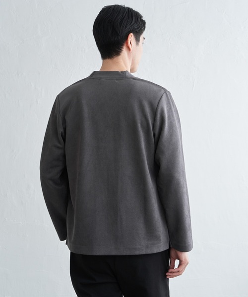 ikka（イッカ）の「スエードカーデインナーセット（カーディガン/ボレロ・メンズ・チャコール/ベージュ/ネイビー・M/L/XL/S）」の20枚目の写真