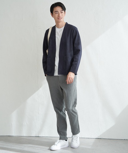 ikka（イッカ）の「スエードカーデインナーセット（カーディガン/ボレロ・メンズ・チャコール/ベージュ/ネイビー・M/L/XL/S）」の17枚目の写真