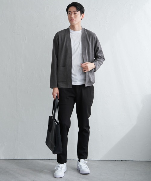 ikka（イッカ）の「スエードカーデインナーセット（カーディガン/ボレロ・メンズ・チャコール/ベージュ/ネイビー・M/L/XL/S）」の9枚目の写真