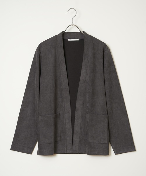 ikka（イッカ）の「スエードカーデインナーセット（カーディガン/ボレロ・メンズ・チャコール/ベージュ/ネイビー・M/L/XL/S）」の22枚目の写真