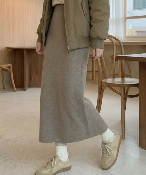 cammie(キャミー)の「タイトニットスカート(スカート・レディース・ベージュ/アイボリー/ブラック/グレー・F)」の19枚目の写真