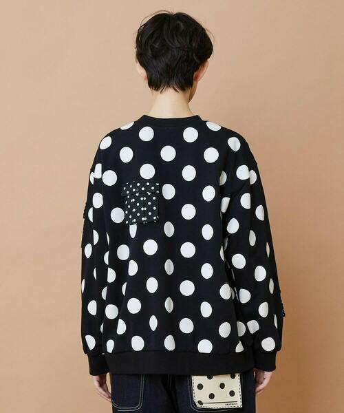FRAPBOIS(フラボア)の「ポケドット スウェット(スウェット・レディース・ブラック/クリーム・1/2)」の4枚目の写真
