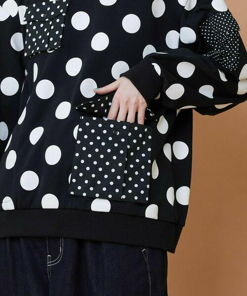 FRAPBOIS(フラボア)の「ポケドット スウェット(スウェット・レディース・ブラック/クリーム・1/2)」の7枚目の写真