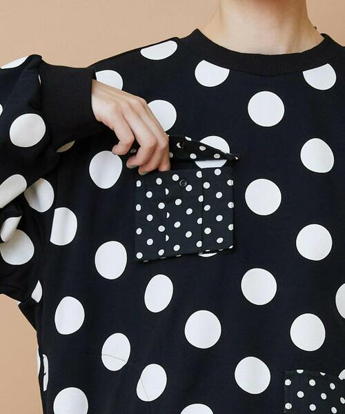 FRAPBOIS(フラボア)の「ポケドット スウェット(スウェット・レディース・ブラック/クリーム・1/2)」の8枚目の写真