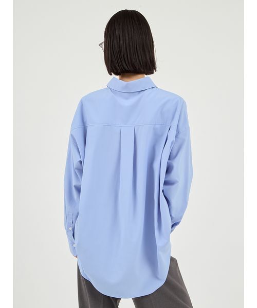 emmi（エミ）の「emmiロゴ刺繍シャツ（シャツ/ブラウス・レディース・チェック/クリーム/ブルー・F）」の5枚目の写真