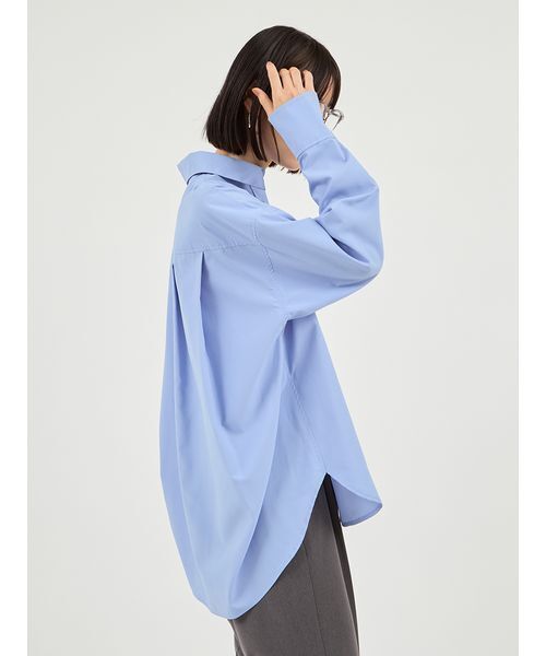 emmi（エミ）の「emmiロゴ刺繍シャツ（シャツ/ブラウス・レディース・チェック/クリーム/ブルー・F）」の6枚目の写真