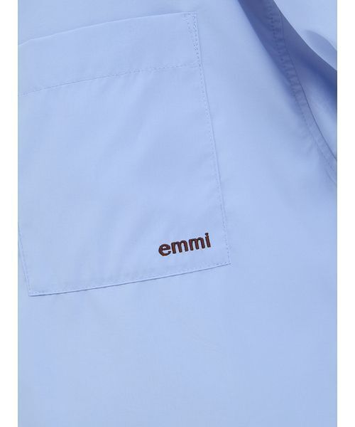 emmi（エミ）の「emmiロゴ刺繍シャツ（シャツ/ブラウス・レディース・チェック/クリーム/ブルー・F）」の10枚目の写真