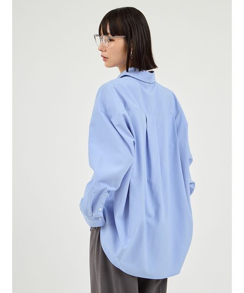 emmi（エミ）の「emmiロゴ刺繍シャツ（シャツ/ブラウス・レディース・チェック/クリーム/ブルー・F）」の14枚目の写真