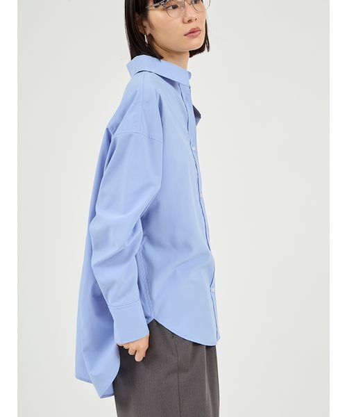 emmi（エミ）の「emmiロゴ刺繍シャツ（シャツ/ブラウス・レディース・チェック/クリーム/ブルー・F）」の15枚目の写真