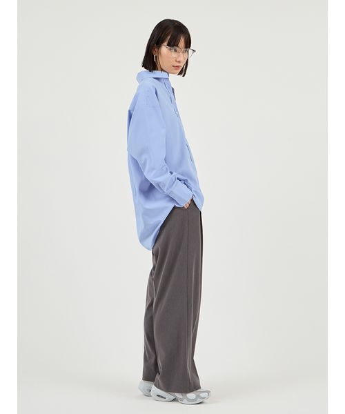 emmi（エミ）の「emmiロゴ刺繍シャツ（シャツ/ブラウス・レディース・チェック/クリーム/ブルー・F）」の17枚目の写真