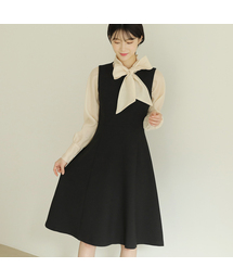 BBAEBBAE（ペッペ）の「切開ラインフレアビスティエワンピース（ワンピース）」