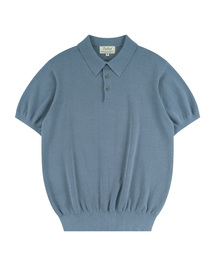 BELLIEF（ベリーフ）の「Essential Comfort Short Sleeve Polo Knit (Frozen Blue)（ポロシャツ）」