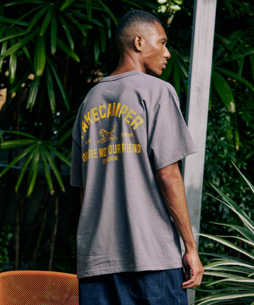 FAKE CAMPER（フェイクキャンパー）の「ピグメントタイガーオリジナルヴィンテージ半袖Tシャツ[ライトチャコール]（Tシャツ/カットソー・メンズ・チャコール・SMALL/MEDIUM/LARGE/X-LARGE）」の5枚目の写真