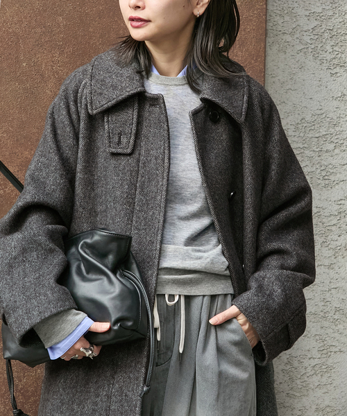 セール】MANTECO Soutien ロングコート（ステンカラーコート