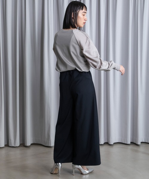 MARECHAL TERRE(マルシャルテル)の「セミワイドギャザーパンツ(その他パンツ・レディース・キャメル/ネイビー/アイボリー/ブラック/グレー・MEDIUM/LARGE)」の15枚目の写真
