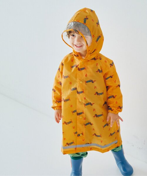 p.premier（ピードットプルミエ）の「雨の日がたのしい総柄レインコート（レインコート/ポンチョ・キッズ・ピンク/イエロー/アイボリー/ブルー・100/120/130/110）」の4枚目の写真