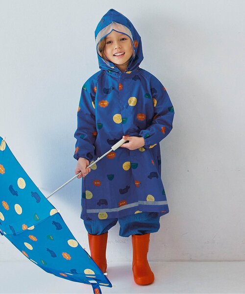 p.premier（ピードットプルミエ）の「雨の日がたのしい総柄レインコート（レインコート/ポンチョ・キッズ・ピンク/イエロー/アイボリー/ブルー・100/120/130/110）」の5枚目の写真