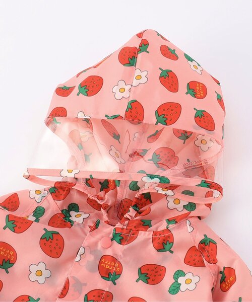 p.premier（ピードットプルミエ）の「雨の日がたのしい総柄レインコート（レインコート/ポンチョ・キッズ・ピンク/イエロー/アイボリー/ブルー・100/120/130/110）」の5枚目の写真