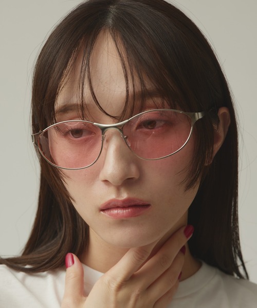 Narcissus（ナルシス）の「カラーレンズサングラス（サングラス・レディース・ピンク/シルバー・FREE）」の3枚目の写真