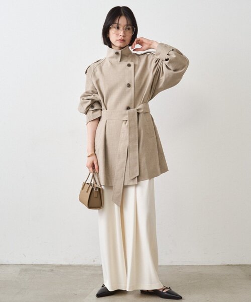 LOUNGEDRESS（ラウンジドレス）の「ミドルトレンチコート（トレンチコート・レディース・ベージュ・FREE）」の2枚目の写真