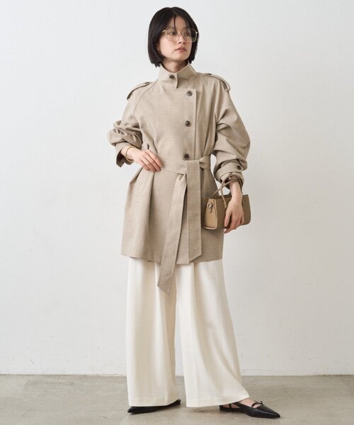 LOUNGEDRESS（ラウンジドレス）の「ミドルトレンチコート（トレンチコート・レディース・ベージュ・FREE）」の4枚目の写真
