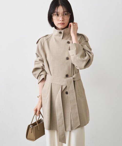 LOUNGEDRESS（ラウンジドレス）の「ミドルトレンチコート（トレンチコート・レディース・ベージュ・FREE）」の7枚目の写真