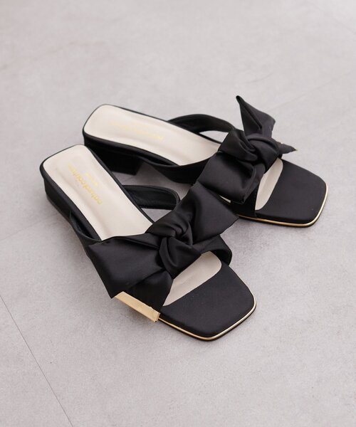 natural couture（ナチュラルクチュール）の「リボンサンダル（サンダル・レディース・ブラック/その他1/シルバー・MEDIUM/LARGE）」の12枚目の写真