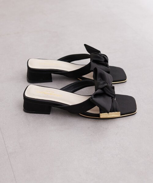 natural couture（ナチュラルクチュール）の「リボンサンダル（サンダル・レディース・ブラック/その他1/シルバー・MEDIUM/LARGE）」の13枚目の写真