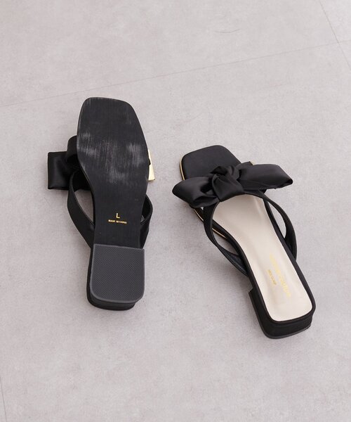 natural couture（ナチュラルクチュール）の「リボンサンダル（サンダル・レディース・ブラック/その他1/シルバー・MEDIUM/LARGE）」の15枚目の写真