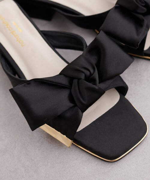 natural couture（ナチュラルクチュール）の「リボンサンダル（サンダル・レディース・ブラック/その他1/シルバー・MEDIUM/LARGE）」の16枚目の写真