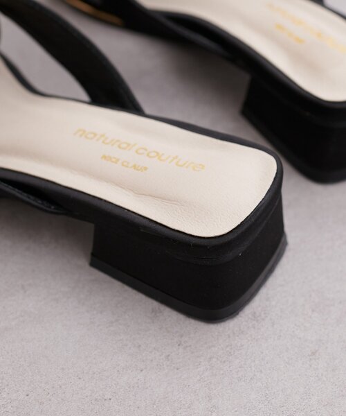 natural couture（ナチュラルクチュール）の「リボンサンダル（サンダル・レディース・ブラック/その他1/シルバー・MEDIUM/LARGE）」の17枚目の写真
