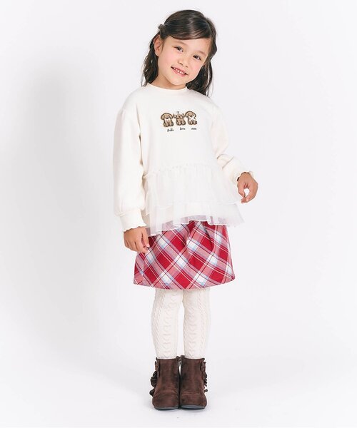 apres les cours（アプレレクール）の「裏シャギーペプラムモチーフトレーナー_ジュニア対応（スウェット・キッズ・ネイビー/アイボリー/ピンク・100/90/80/110/140/130/120）」の21枚目の写真