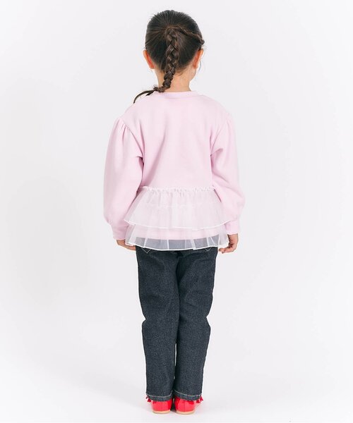 apres les cours（アプレレクール）の「裏シャギーペプラムモチーフトレーナー_ジュニア対応（スウェット・キッズ・ネイビー/アイボリー/ピンク・100/90/80/110/140/130/120）」の7枚目の写真