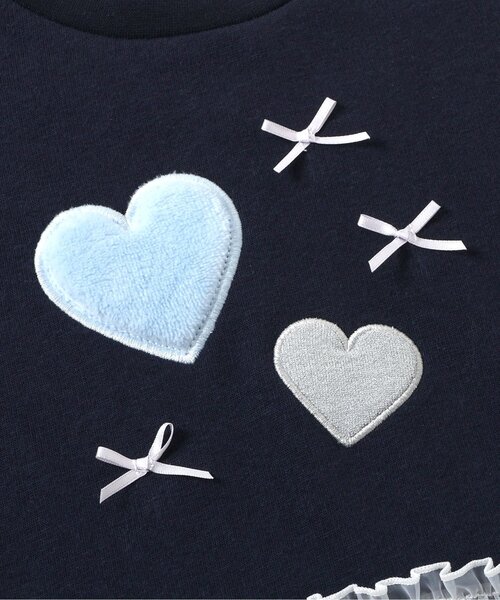 apres les cours（アプレレクール）の「裏シャギーペプラムモチーフトレーナー_ジュニア対応（スウェット・キッズ・ネイビー/アイボリー/ピンク・100/90/80/110/140/130/120）」の13枚目の写真