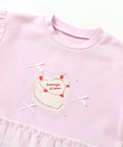 apres les cours（アプレレクール）の「裏シャギーペプラムモチーフトレーナー_ジュニア対応（スウェット・キッズ・ネイビー/アイボリー/ピンク・100/90/80/110/140/130/120）」の14枚目の写真