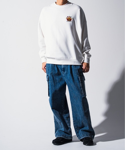 Mark Gonzales(マーク・ゴンザレス)の「Mark Gonzales(マーク ゴンザレス) ワンポイントロゴ プルオーバースウェット / WEB・直営店限定(スウェット・メンズ・ブラック系1/ホワイト系1/ホワイト系2/ブラック系2・M/L/XL)」の8枚目の写真