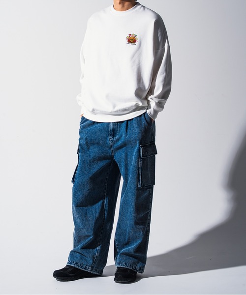 Mark Gonzales(マーク・ゴンザレス)の「Mark Gonzales(マーク ゴンザレス) ワンポイントロゴ プルオーバースウェット / WEB・直営店限定(スウェット・メンズ・ブラック系1/ホワイト系1/ホワイト系2/ブラック系2・M/L/XL)」の9枚目の写真