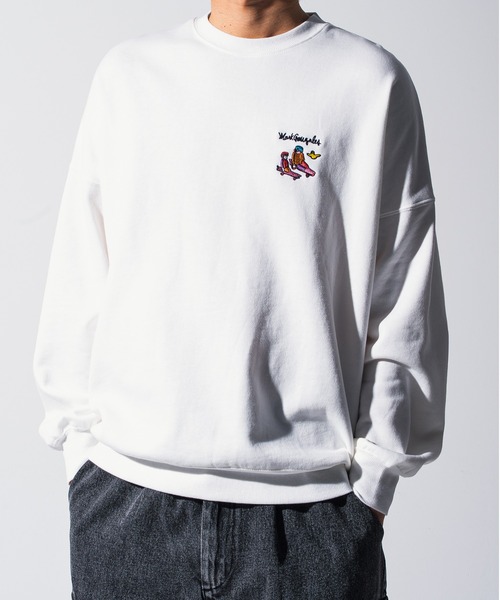 Mark Gonzales(マーク・ゴンザレス)の「Mark Gonzales(マーク ゴンザレス) ワンポイントロゴ プルオーバースウェット / WEB・直営店限定(スウェット・メンズ・ブラック系1/ホワイト系1/ホワイト系2/ブラック系2・M/L/XL)」の11枚目の写真
