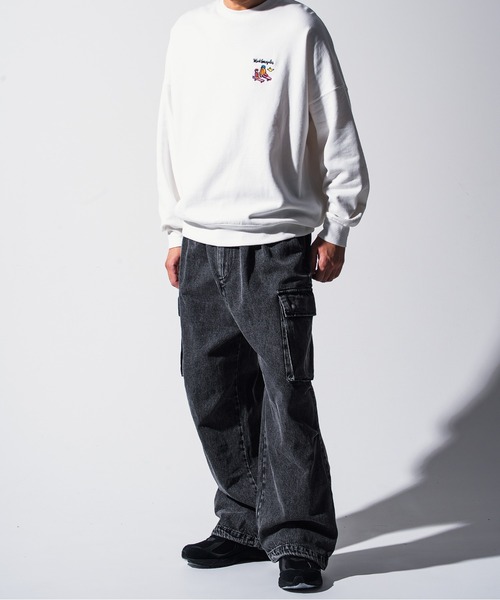 Mark Gonzales(マーク・ゴンザレス)の「Mark Gonzales(マーク ゴンザレス) ワンポイントロゴ プルオーバースウェット / WEB・直営店限定(スウェット・メンズ・ブラック系1/ホワイト系1/ホワイト系2/ブラック系2・M/L/XL)」の16枚目の写真