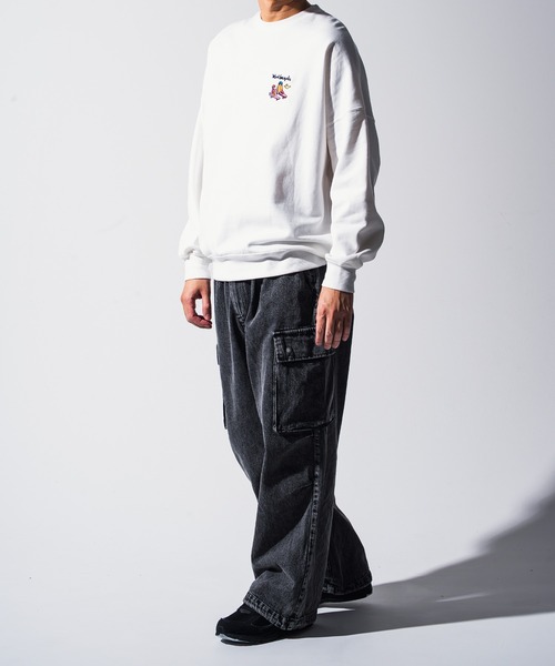 Mark Gonzales(マーク・ゴンザレス)の「Mark Gonzales(マーク ゴンザレス) ワンポイントロゴ プルオーバースウェット / WEB・直営店限定(スウェット・メンズ・ブラック系1/ホワイト系1/ホワイト系2/ブラック系2・M/L/XL)」の17枚目の写真