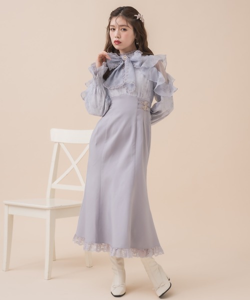 花柄ドッキングロングワンピース（ワンピース）｜couture BY ROJITA
