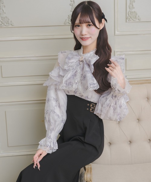 couture BY ROJITA(クチュールバイロジータ)の「花柄ドッキングロングワンピース(ワンピース・レディース・ブルー/ブラック/ピンク・FREE)」の22枚目の写真