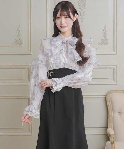 couture BY ROJITA(クチュールバイロジータ)の「花柄ドッキングロングワンピース(ワンピース・レディース・ブルー/ブラック/ピンク・FREE)」の17枚目の写真