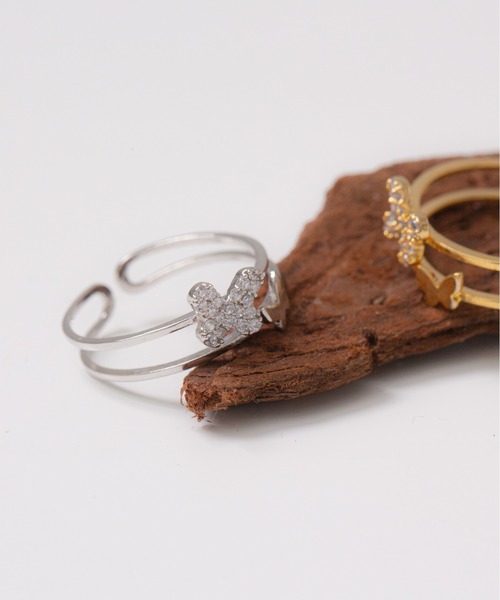 LINFA (リンファ)の「ビジューバタフライリング(リング・レディース・ゴールド/シルバー・FREE)」の2枚目の写真