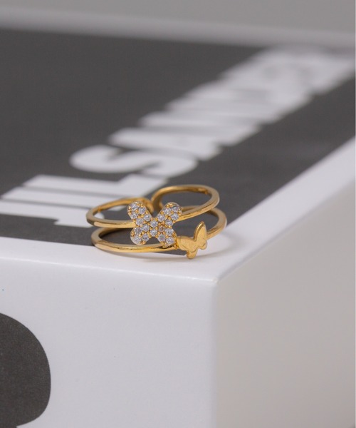 LINFA (リンファ)の「ビジューバタフライリング(リング・レディース・ゴールド/シルバー・FREE)」の6枚目の写真