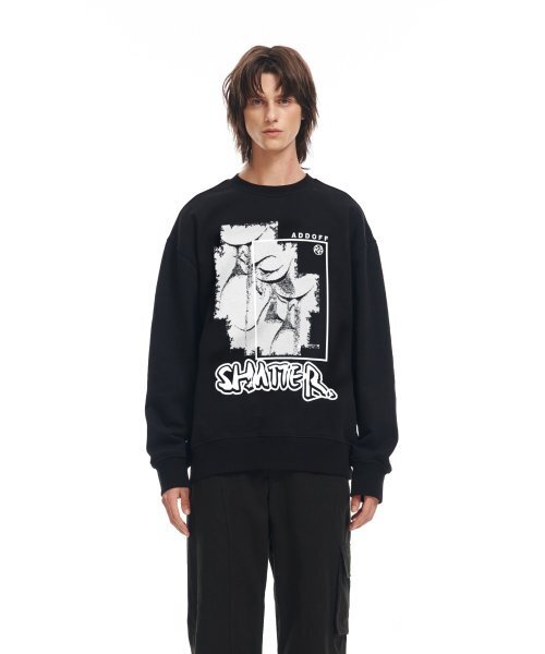 ADDOFF(アドオフ)の「SHATTERED GRAPHIC SWEAT BLACK(スウェット・レディース・その他・LARGE/SMALL/MEDIUM)」の2枚目の写真